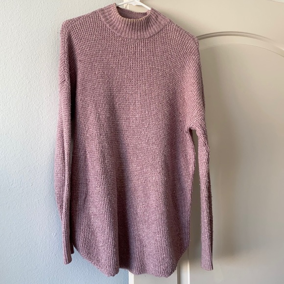 American Eagle Purple Pink Mock Neck Sweater - Picture 1 of 3